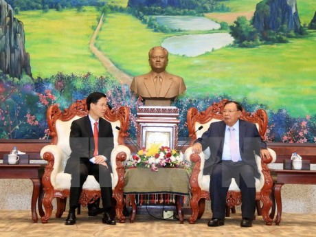 Tổng Bí thư, Chủ tịch nước Lào đánh giá cao kết quả hợp tác giữa hai Ban Tuyên giáo Trung ương - ảnh 1