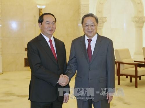 Chủ tịch nước Trần Đại Quang hội kiến các Lãnh đạo Trung Quốc - ảnh 1