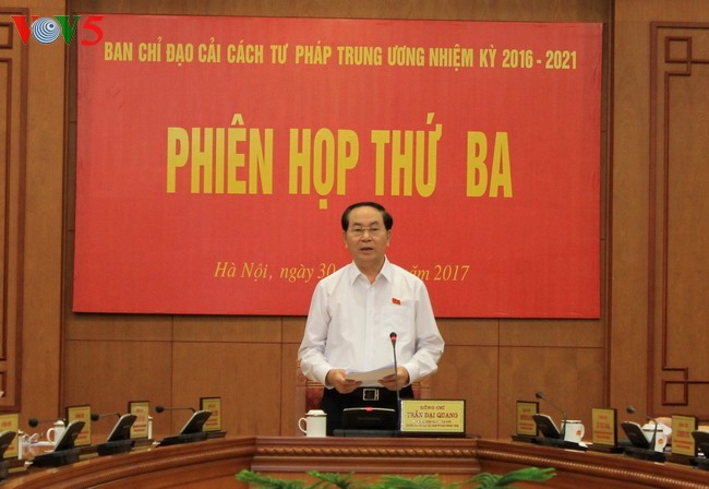 Chủ tịch nước Trần Đại Quang chủ trì Phiên họp của Ban Chỉ đạo cải cách tư pháp Trung ương - ảnh 1