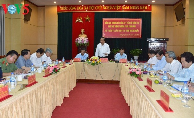  Phó Thủ tướng Trương Hòa Bình làm việc tại tỉnh Quảng Ngãi - ảnh 1