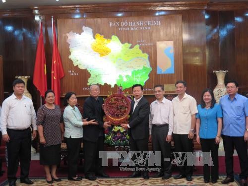 Đoàn đại biểu cấp cao Đảng Nhân dân Campuchia thăm, làm việc tại tỉnh Bắc Ninh  - ảnh 1