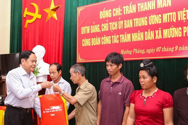 Chủ tịch Ủy ban Trung ương MTTQ thăm đồng bào bị ảnh hưởng do mưa lũ tại tỉnh Điện Biên - ảnh 1
