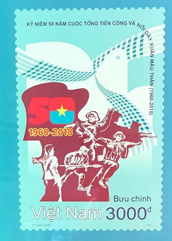 Phát hành bộ tem kỷ niệm 50 năm cuộc Tổng tiến công và nổi dậy Xuân Mậu Thân 1968-2018  - ảnh 1