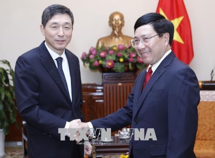 Phó Thủ tướng, Bộ trưởng Ngoại giao Phạm Bình Minh tiếp Đại sứ Hàn Quốc - ảnh 1