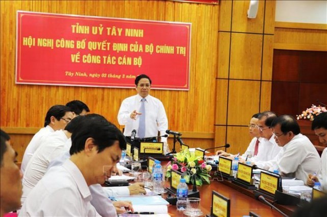 Trưởng Ban Tổ chức Trung ương Phạm Minh Chính làm việc tại tỉnh Tây Ninh - ảnh 1