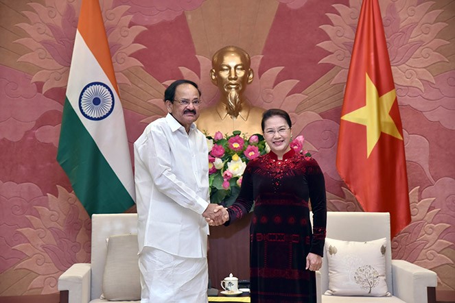 Chủ tịch Quốc hội Nguyễn Thị Kim Ngân tiếp Phó Tổng thống, Chủ tịch Thượng viện Ấn Độ - ảnh 1