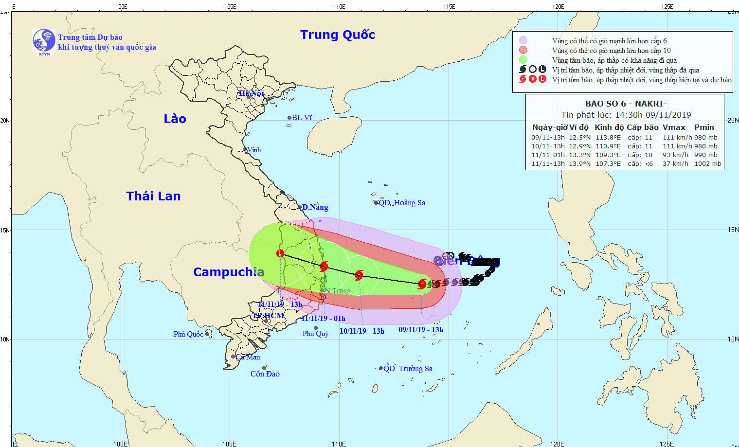 Chiều tối mai, bão số 6 ảnh hưởng trực tiếp vùng ven biển Nam Trung Bộ - ảnh 1