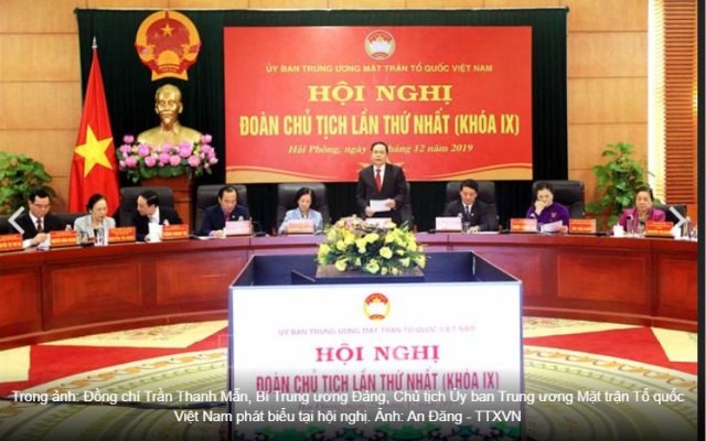 Hội nghị Đoàn chủ tịch Ủy ban Trung ương Mặt trận Tổ quốc Việt Nam - ảnh 1