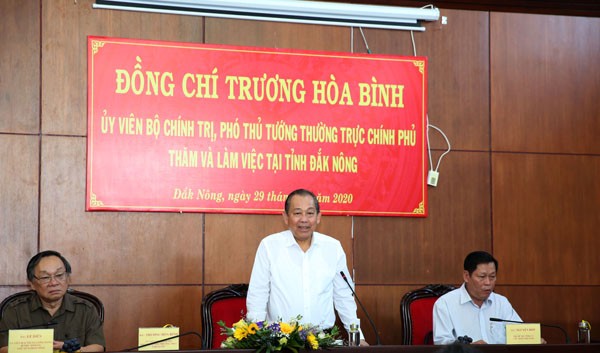 Phó Thủ tướng thường trực Trương Hòa Bình làm việc tại Đăk Nông - ảnh 1