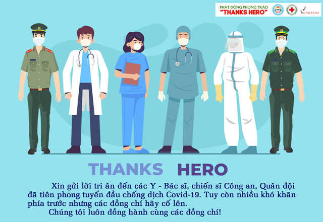 Phát động phong trào ” Thanks Hero”: tri ân những người đang ở tuyến đầu chống dịch - ảnh 1