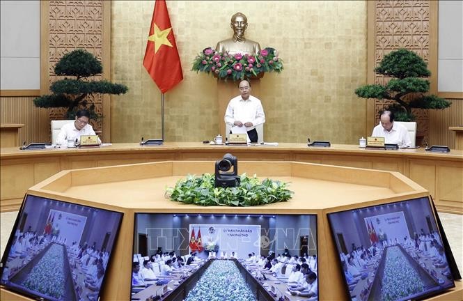 Thủ tướng Nguyễn Xuân Phúc làm việc trực tuyến với lãnh đạo tỉnh Phú Thọ - ảnh 1
