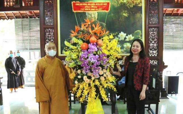 Phó Chủ tịch nước Võ Thị Ánh Xuân chúc mừng đại lễ Phật đản tại Đồng Nai - ảnh 1