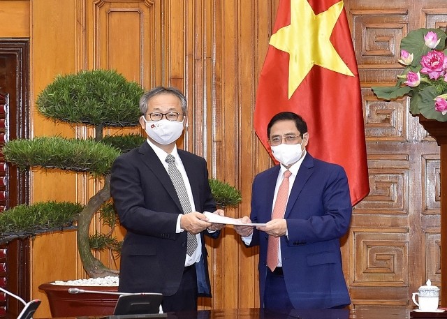 Thủ tướng Chính phủ Phạm Minh Chính tiếp Đại sứ Nhật Bản tại Việt Nam Yamada Takio - ảnh 1
