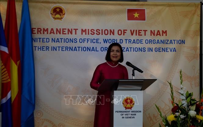 Bạn bè quốc tế kỷ niệm 76 năm Quốc khánh Việt Nam tại trụ sở Phái đoàn thường trực Việt Nam tại Geneva - ảnh 1