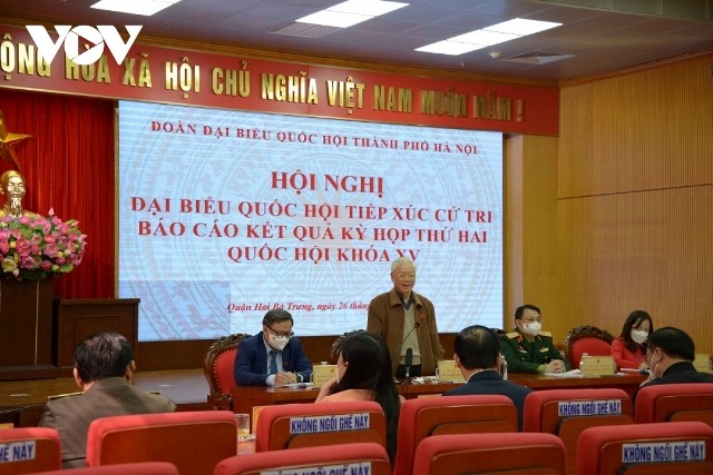 Tổng Bí thư Nguyễn Phú Trọng tiếp xúc cử tri các quận Hai Bà Trưng, Ba Đình và Đống Đa - ảnh 1