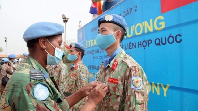Bệnh viện dã chiến cấp 2 số 3 Việt Nam được trao Huy chương gìn giữ hòa bình Liên hợp quốc  - ảnh 1