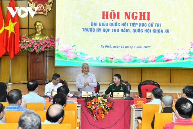 Tổng Bí thư Nguyễn Phú Trọng tiếp xúc cử tri tại Hà Nội - ảnh 2