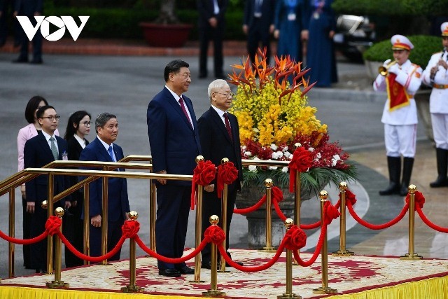 Tổng Bí thư Nguyễn Phú Trọng chủ trì Lễ đón chính thức Tổng Bí thư, Chủ tịch Trung Quốc Tập Cận Bình - ảnh 1
