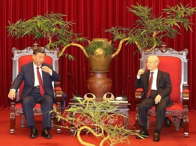 Tổng Bí thư Nguyễn Phú Trọng dự tiệc trà cùng Tổng Bí thư, Chủ tịch Trung Quốc Tập Cận Bình - ảnh 2