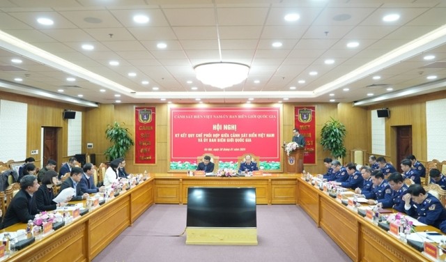 Ký kết quy chế phối hợp giữa Cảnh sát biển Việt Nam và Ủy ban Biên giới quốc gia - ảnh 1