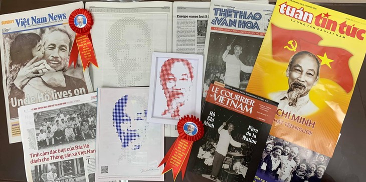 10 tờ báo in Việt Nam kỷ niệm sinh nhật Chủ tịch Hồ Chí Minh bằng tô hình chân dung Lãnh tụ - ảnh 1