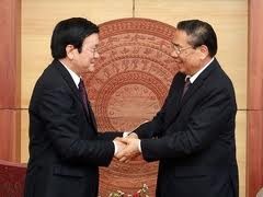 Culmina la visita oficial del presidente vietnamita a Laos - ảnh 1