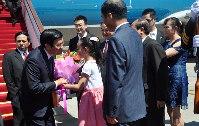 El presidente vietnamita comienza su visita a China - ảnh 1