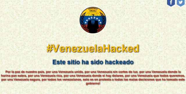 Hackers intervienen decenas de página web de Gobierno venezolano - ảnh 1