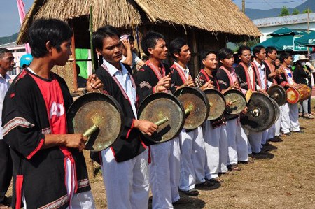 El baile del tambor a dúo – rasgo cultural peculiar de los Cham H’Roi  - ảnh 3