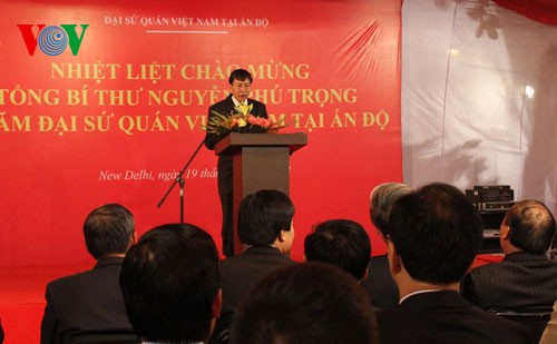Actividades de líder partidista de Vietnam en India - ảnh 1
