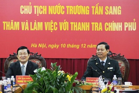 Instruye presidente vietnamita a fortalecer la inspección frente a la corrupción - ảnh 1