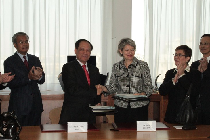 Firman UNESCO y ASEAN Acuerdo Marco de cooperación - ảnh 1