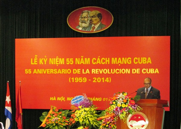 Conmemoran en Hanoi aniversario 55 de la Revolución cubana - ảnh 1