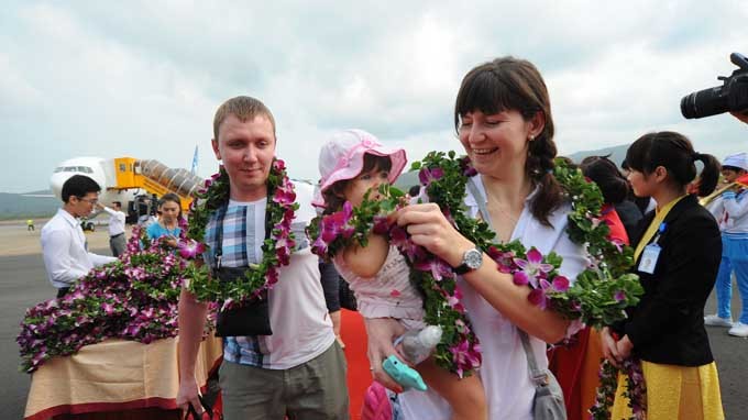 Isla Phu Quoc saluda primer vuelo directo desde Rusia - ảnh 1