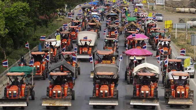 Arroceros protestan en Tailandia por retraso de subsidios  - ảnh 1