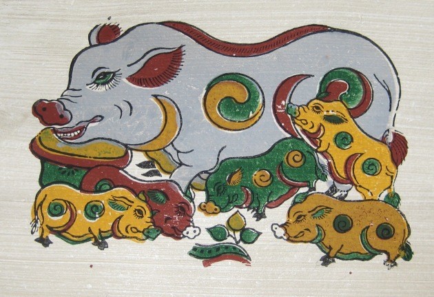 Aldea de pintura de Dong Ho, lugar que guarda el alma nacional en papel rojo - ảnh 3