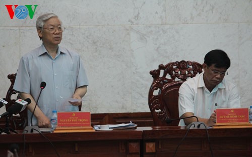 Líder partidista trabaja en Hau Giang - ảnh 1