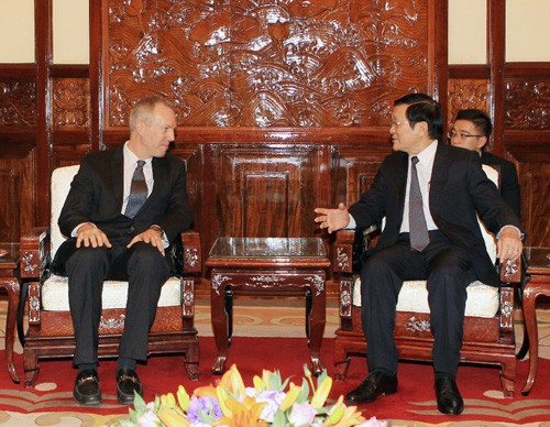 Recibe presidente de Vietnam a nuevos embajadores de Estados Unidos, Panamá y Qatar - ảnh 1