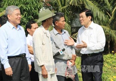 Sesiona presidente vietnamita con dirigentes de provincia sureña An Giang - ảnh 1
