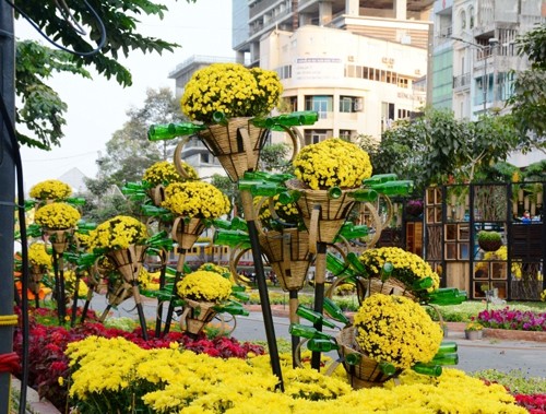 Festivales de calle floral y libros en saludo al Tet tradicional 2015 en Ciudad Ho Chi Minh - ảnh 1