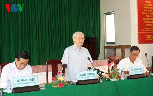 Visita secretario general del Partido de Vietnam provincia Soc Trang - ảnh 1