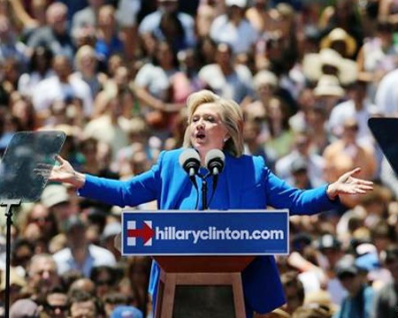 Promueve Hillary Clinton campaña electoral de 2016 - ảnh 1