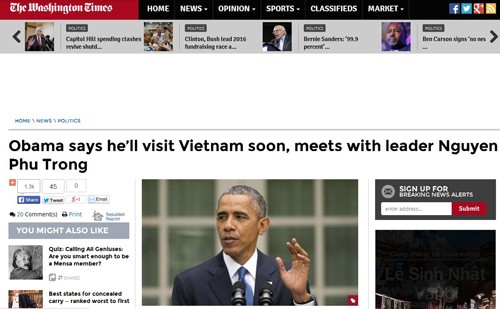 The Washington Times: Nueva era para las relaciones Estados Unidos- Vietnam  - ảnh 1