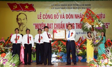 Distrito Hai Hau, Nam Dinh logra estándares del Nuevo Campo - ảnh 1
