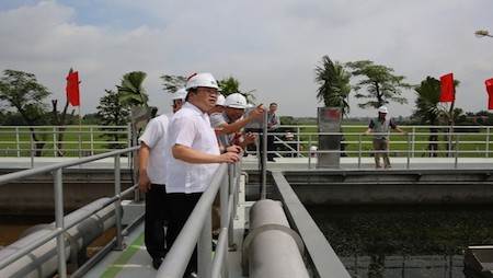 Inauguran Planta de Tratamiento de aguas residuales doméstica en Bac Ninh  - ảnh 1