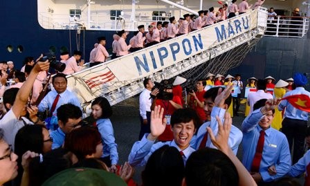 Barco de Jóvenes del Sureste de Asia-Japón abandona Vietnam  - ảnh 1