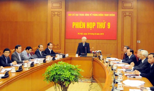 Máximo líder político de Vietnam conduce reunión de lucha contra corrupción - ảnh 1