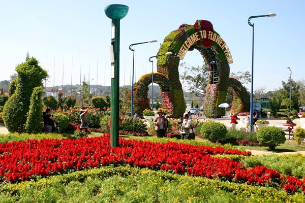 Parque de las flores de la ciudad de Da Lat, punto de encuentro de la belleza natural - ảnh 1