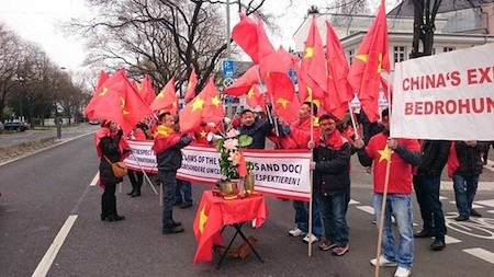 Vietnamitas en Alemania rechazan actividades ilegales de China en el Mar Oriental  - ảnh 1