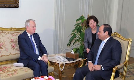 Egipto y Francia conversan sobre soluciones para crisis en Medio Oriente y África del Norte - ảnh 1